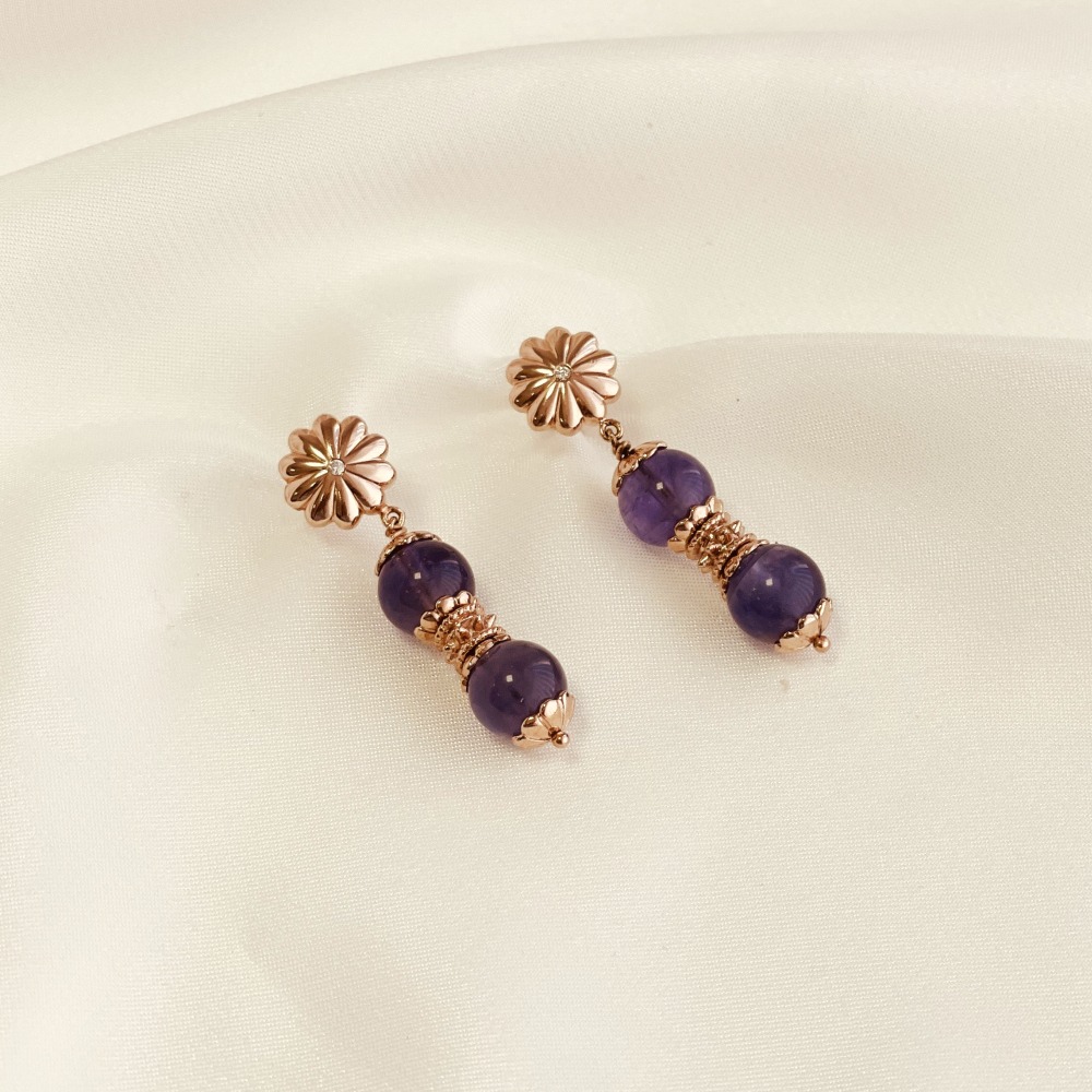 Ahjar Elegance Double Bead Earrings